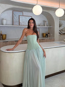 Jovia Sleeveless Corset Maxi Dress | Floor-Length, Structured Bodice