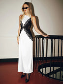 Kaira Maxi Dress | Women's High-Neck Halter Backless Lace