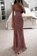 Kaliyah Maxi Dress | Women's High Slit Sequin Evening Gown