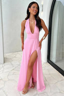 Karina Maxi Dress | Sleeveless High-Slit Summer Dress