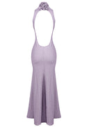 Kayleigh Maxi Dress | Sparkly Backless Floral Detail