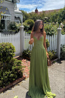 Kenley Maxi Dress | Women's Pleated Corset, Lace Bodice