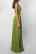 Kenley Maxi Dress | Women's Pleated Corset, Lace Bodice