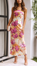 Linnea Maxi Dress | Women's Floral Strapless Elegant