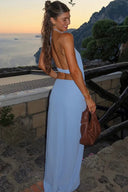 Liora Maxi Set | Women's Halter Neck Cut-Out Two Piece