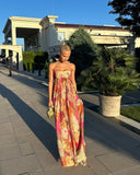 Maelynn Maxi Dress | Strapless Floral Summer Wedding Guest