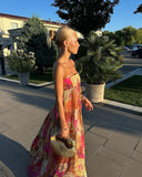 Maelynn Maxi Dress | Strapless Floral Summer Wedding Guest