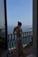 Marielle Maxi Dress | Women's V-Neck Crochet Spaghetti Strap
