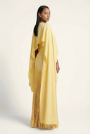 Marina Maxi Dress | Cape Sleeve, Fringe Detail, Evening Wear