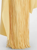Marina Maxi Dress | Cape Sleeve, Fringe Detail, Evening Wear