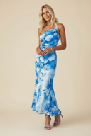 Marissa Maxi Dress | One-Shoulder Floral, Asymmetrical Hem