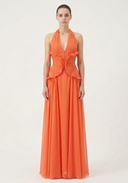 Marlowe Maxi Dress | Women's Halter Ruffle A-Line