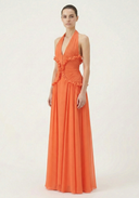 Marlowe Maxi Dress | Women's Halter Ruffle A-Line