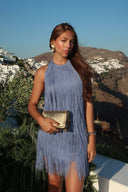 Millie Mini Dress | Women's Halter Neck Fringe Tiered