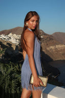 Millie Mini Dress | Women's Halter Neck Fringe Tiered