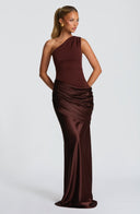 Ophelia Maxi Dress | One-Shoulder, Satin and Crepe