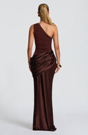 Ophelia Maxi Dress | One-Shoulder, Satin and Crepe