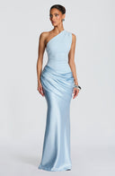 Ophelia Maxi Dress | One-Shoulder, Satin and Crepe