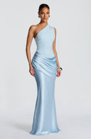 Ophelia Maxi Dress | One-Shoulder, Satin and Crepe
