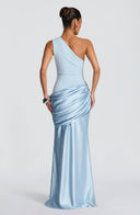 Ophelia Maxi Dress | One-Shoulder, Satin and Crepe