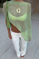 Palmer Crop Top Cover-Up | Women's Off-Shoulder Open Knit