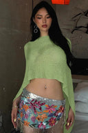 Palmer Crop Top Cover-Up | Women's Off-Shoulder Open Knit
