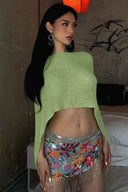 Palmer Crop Top Cover-Up | Women's Off-Shoulder Open Knit
