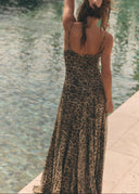Pixie Maxi Dress | Leopard Print, Spaghetti Strap, Flowy Summer Style