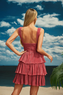 Poppy Mini Dress | Lightweight Woven, Starfish Cutout, Tiered Ruffle