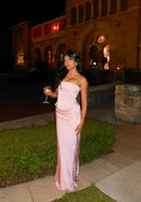Rae Evening Maxi Dress | Strapless Corset, Ruched Detail
