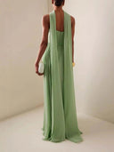 Romilly Maxi Dress | Elegant Strapless, Pleated Design