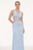 Sable Lace Maxi Dress | Plunge Neckline Backless Evening Gown
