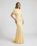Shelby Maxi Dress | Ruched Mermaid Silhouette, Short Sleeve
