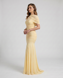 Shelby Maxi Dress | Ruched Mermaid Silhouette, Short Sleeve