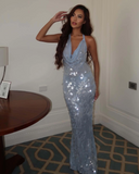 Suzy Maxi Dress | Women's Sleeveless Sequin Evening Gown