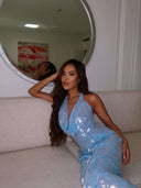 Suzy Maxi Dress | Women's Sleeveless Sequin Evening Gown