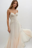 Tabitha Maxi Dress | Lace Corset Tulle Prom Gown