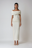 Thea Maxi Dress | Women's Off-Shoulder Ruched Evening Gown