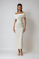Thea Maxi Dress | Women's Off-Shoulder Ruched Evening Gown