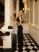 Tyra Maxi Dress | Women's Crystal Cut-Out Halterneck Evening Gown