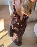 Vela Sleeveless Maxi Dress | Sequin, Mermaid Silhouette