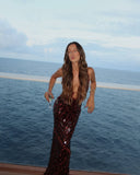 Vela Sleeveless Maxi Dress | Sequin, Mermaid Silhouette