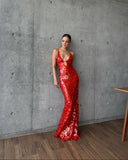 Vela Sleeveless Maxi Dress | Sequin, Mermaid Silhouette