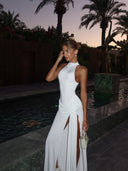 Winona Maxi Dress | High-Neck, Sleeveless, High-Slit