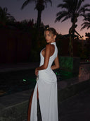 Winona Maxi Dress | High-Neck, Sleeveless, High-Slit
