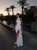 Winona Maxi Dress | High-Neck, Sleeveless, High-Slit