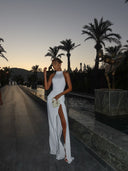 Winona Maxi Dress | High-Neck, Sleeveless, High-Slit