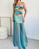 Wren Maxi Dress | Women's Strapless Mesh Cut-Out Summer Dress