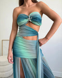 Wren Maxi Dress | Women's Strapless Mesh Cut-Out Summer Dress
